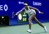 5 val. nukeltame ir vidurnaktį prasidėjusiame „US Open“ mače – skaudi Venus Williams nesėkmė
