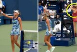 Ukrainietė nepamiršo kanadietės ištrintos žinutės: nespaudė rankos varžovei „US Open“ kvalifikacijoje