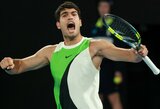 Kolekcija baigta: įspūdingą Djokovičiaus seriją nutraukęs Alcarazas – naujasis „Australian Open“ čempionas