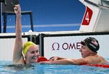 „Amžiaus lenktynes“ olimpiadoje laimėjo A.Titmus, legendinė K.Ledecky – tik trečia