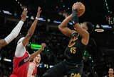 Karjeros rekordą pakartojęs centras padėjo „Cavaliers“ eliminuoti „Raptors“