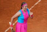 WTA 1000 turnyre Romoje krito dar dvi pirmojo dešimtuko žaidėjos, J.Ostapenko įspūdingai išsigelbėjo pirmajame sete