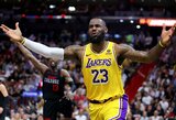 „Lakers“ kreipėsi į NBA dėl teisėjų darbo L.Jameso atžvilgiu