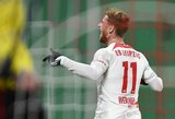 „RB Leipzig“ klubas „DFB Pokal“ taurės ketvirtfinalyje iš tolimesnių kovų eliminavo „Borussia“