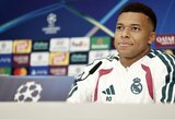 Klausimų apie savo veiksmus gynyboje sulaukęs Mbappe: „Kodėl kitiems nesakote, kad pelnytų tiek įvarčių kaip aš“