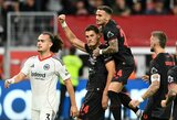 Sėkmingas Hjulmando debiutas: „Eintracht“ nugalėjęs „Bayer“ iškovojo „Bundesliga“ čempionate pirmąją pergalę