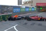 Legendinėje Monako trasoje – Ch.Leclerco „pole“ pozicija ir kvalifikaciją anksčiau laiko užbaigusi S.Perezo avarija