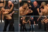 „UFC 267“ ceremoniniuose svėrimuose – įtempta Ch.Čimajevo ir L.Jingliango akistata bei nepadorūs gestai 
