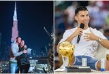 Įspūdingai G.Rodriguez su gimtadieniu pasveikinęs C.Ronaldo paaiškino, kodėl 11-mečiui sūnui neleidžia turėti telefono