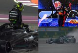Katare – L.Hamiltono avarija su komandos draugu, sustojimų pasiutpolkė ir lengva M.Verstappeno pergalė