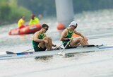Broliai Stankūnai – pasaulio irklavimo čempionato finale, Senkutė užtikrintai žengė tolyn