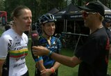 K.Sosna ir I.Lutzelschwab kalnų dviračių lenktynėse Šveicarijoje finišavo pirmos, bet nusprendė nešvęsti pergalės