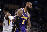 L.Jameso tempiama ir A.Davisą praradusi „Lakers“ nutraukė pralaimėjimų seriją