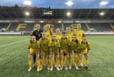 Lietuvos WU-19 futbolo rinktinė minimaliu skirtumu nusileido albanėms