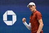 „US Open“: Sinneris pratęsė įspūdingą seriją, Majchrzakas stebuklingai išsigelbėjo prieš Chačanovą