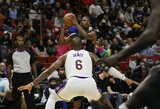 Per kėlinį 23 taškų persvarą paleidusi „Heat“ palaužė „Lakers“ 