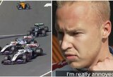 N.Mazepinas išsiliejo ant M.Schumacherio: „Jis tyčia „sukniso“ man paskutinį ratą“