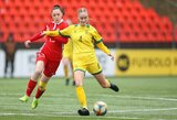 Lietuvos ir Moldovos futbolininkių akistata pasibaigė rezultatyviomis lygiosiomis