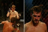 Mažame narve su MMA pirštinėmis pagal bokso taisykles Latvijoje kovojęs D.Dirkstys ilgai neužtruko ir sulaužė varžovo nosį