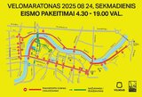 „Velomaratonas “ jau rugpjūčio 24 d. – kur bus eismo ribojimų?