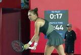 Jau pirmame rate iškritusi S.Halep: „Žaidimu vis dar nesu patenkinta, bet jis po truputį gerėja“