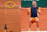 5-as ilgiausias mačas „Roland Garros“ istorijoje: troso „pagalbos“ sulaukęs D.Altmaieris sensacingai nugalėjo 9-ąją pasaulio raketę
