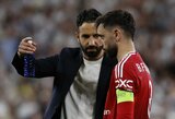 Amorimas neatsistatydins, bet pasitrauktų, jei klubo vadovybė ir „Man United“ sirgaliai jo nebenorėtų, Fernandesas ir Shaw užstojo trenerį ir atsiprašinėjo sirgalių
