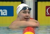 Idealiai jėgas paskirsčiusi K.Teterevkova laimėjo pasaulio čempionato pusfinalio plaukimą