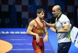 Pasaulio imtynių čempionatas: trinktelėti durimis nepavyko – Šleiva pralaimėjo kolumbiečiui