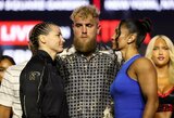 Trečią kartą tarpusavyje kovosiančios Katie Taylor ir Amanda Serrano stojo į intensyvią akistatą