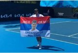 „Australian Open“ turnyre – speciali N.Djokovičiaus tautiečio žinutė ir iš klaidų žadanti pasimokyti teniso federacija