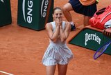 16-a pergalė iš eilės: Kostiuk eliminavo keturiskart „Roland Garros“ čempionę