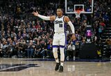 Westbrookas vedė be Sabonio likusią „Kings“ į pergalę