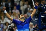 „US Open“ finale susitiks du šiuo metu geriausi pasaulio tenisininkai: N.Djokovičius yra per pergalę nuo rekordinio titulo