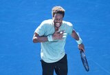 38-erių G.Monfilsas pribloškė teniso pasaulį: eliminavo 4-ąją turnyro raketę