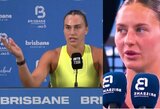Sabalenka sureagavo į Kostiuk sprendimą nepaduoti jai rankos, ukrainietė po savo kalbos sulaukė daugybės komentarų