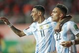 Pasaulio čempionato atranka: A.Di Marios ir L.Martinezo pelnyti įvarčiai padovanojo Argentinai pergalę prieš Čilę