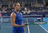 Sabalenka Sinsinatyje patyrė fiasko ir sulaukė kritikos: „Siaubinga taip elgtis su vaiku“