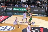 Pamatykite: idealus B.Maneko „alley-oop“ perdavimas K.Hayesui ir galingas dėjimas į Utenos komandos krepšį