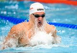 Rytinio rezultato nepagerinęs A.Šidlauskas nepateko į pasaulio plaukimo čempionato finalą