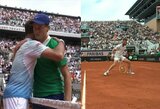 „Roland Garros“: Sinneris užbaigė Gasquet karjerą, Moutet nustebino Djokovičių neįtikėtinu smūgiu