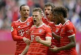 Triuškinamą pergalę iškovojęs „Bayern" sutvirtino „Bundesliga" čempionato lyderio poziciją