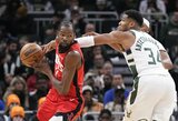 „Bucks“ ir „Rockets“ susitikime – įspūdingi žvaigždžių pasirodymai