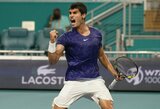 Dviejų pratęsimų dramą išgyvenęs ir sportiškumu pasaulį sužavėjęs C.Alcarazas – „Miami Open“ finale