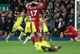 Rungtynių pabaigoje įvartį praleidęs „Liverpool“ išleido pergalę iš rankų prieš „Tottenham“