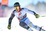 Pasaulio kalnų slidinėjimo taurės etape A.Drukarovas nepasiekė finišo 