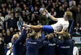 D.Thiemas Daviso taurėje pralaimėjo abu mačus prieš kroatus, Suomija šventė istorinę pergalę