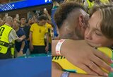 Neymaras puolė aiškintis: jo sūnų apsauga palaikė įsibrovėliu