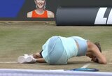 WTA 500 turnyro finalas baigėsi anksčiau laiko – B.Benčič patyrė čiurnos traumą