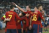 7 įvarčius pelniusi Ispanijos rinktinė iškovojo triuškinamą pergalę 